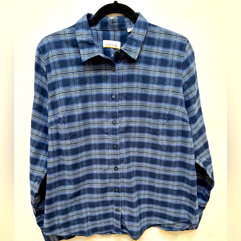 Orvis - Blue Flannel Shirt - Size L - NWT
